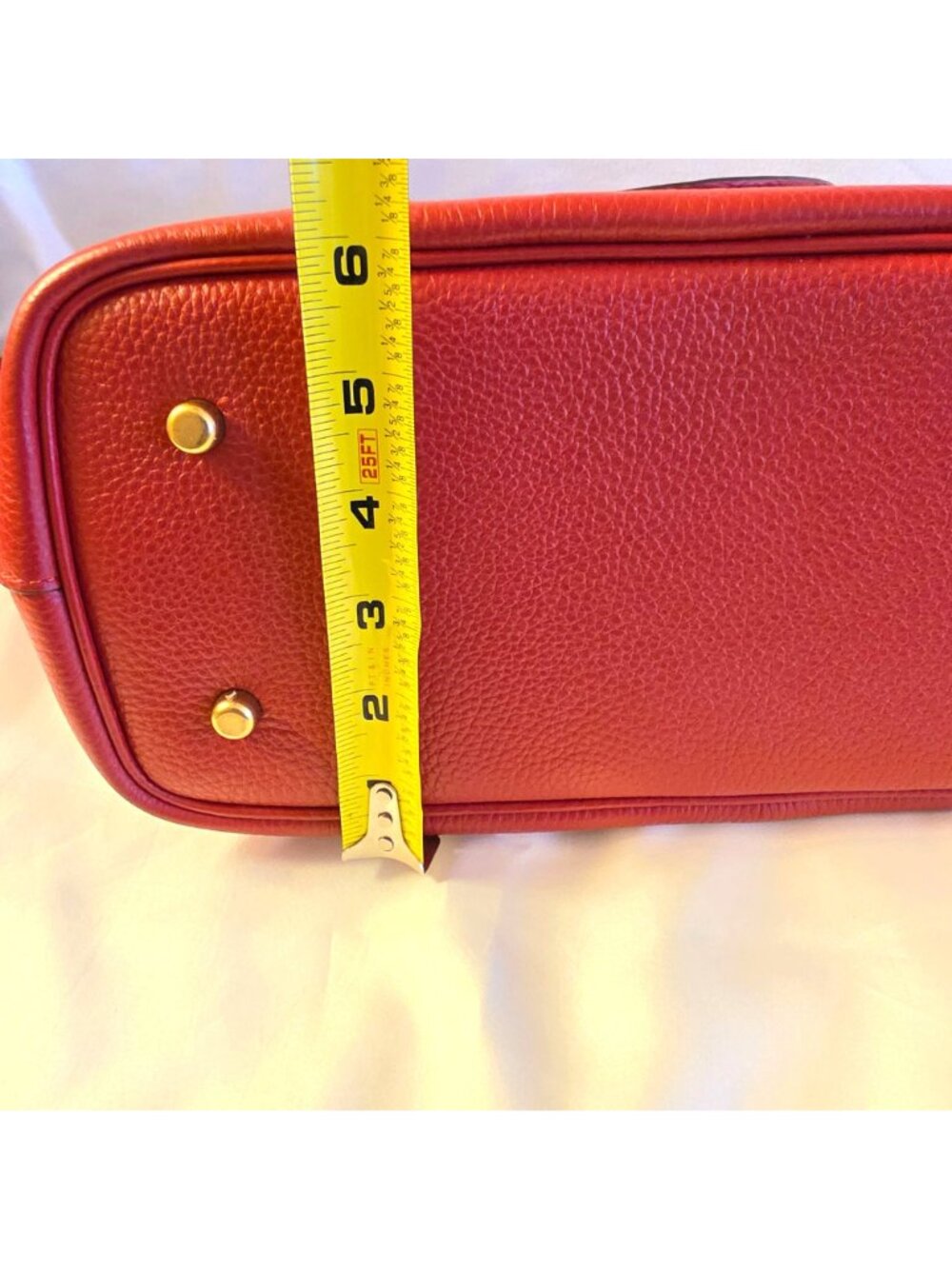 Coach Legacy Medium Carryall 28 Red Pebbled Leather Satchel Crossbody Bag - Picture 2 of 16